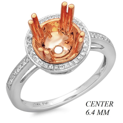 PMI 14WP@2.80 44RD3@0.15 (1CT) 6.4MM ROUND TWO TONE