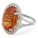 PMI 14W@11.8 36RD1@0.31 22BRD@1.63 1CT@19.52 CITRINE RING