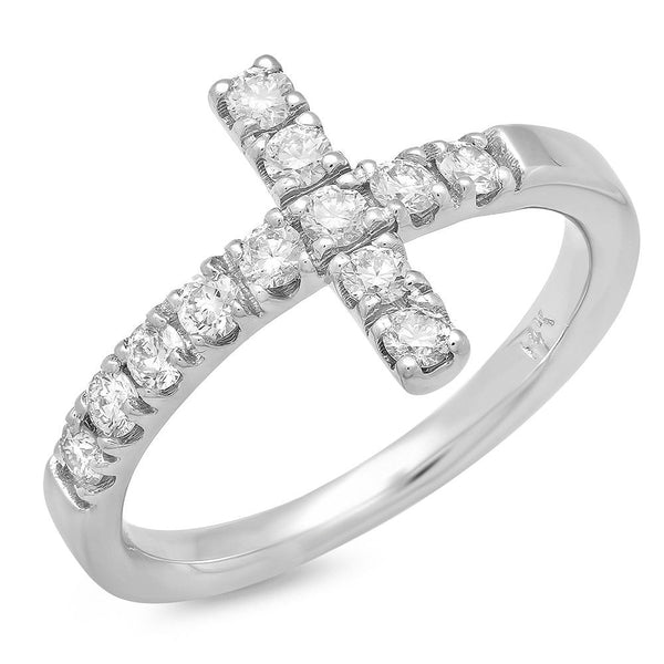 PMI 14W@2.80 12RD1@0.40 SIZE-5.5 DIAMOND CROSS RING